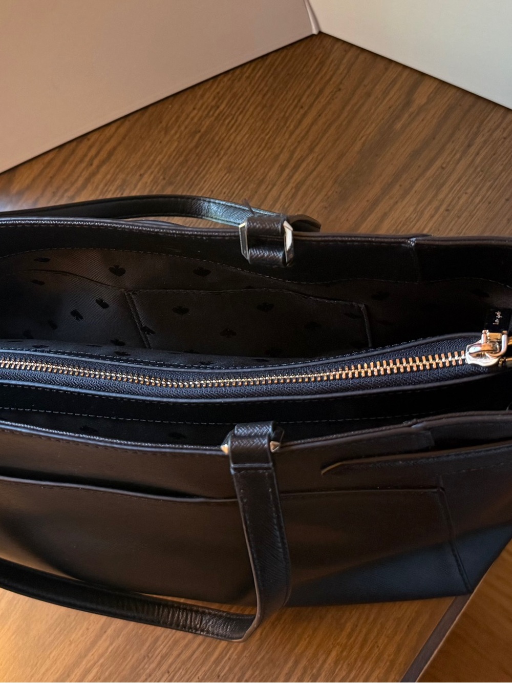 Kate Spade New York Staci Large Laptop Tote Leather Bag - Black - Picture 3 of 9